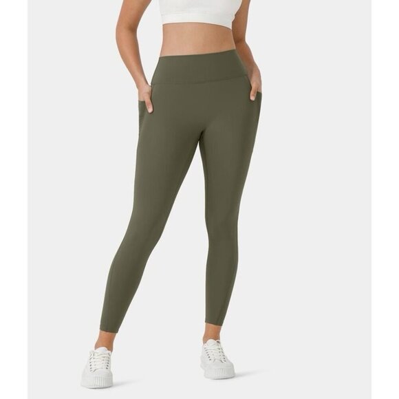 Halara Softlyzero High Waisted Deep Side Pocket Yoga Leggings Size Large NEW - Picture 1 of 12
